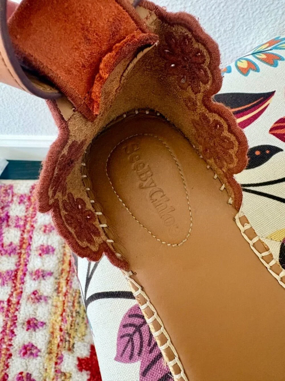 See by Chloe Glyn Floral Espadrille Sandals